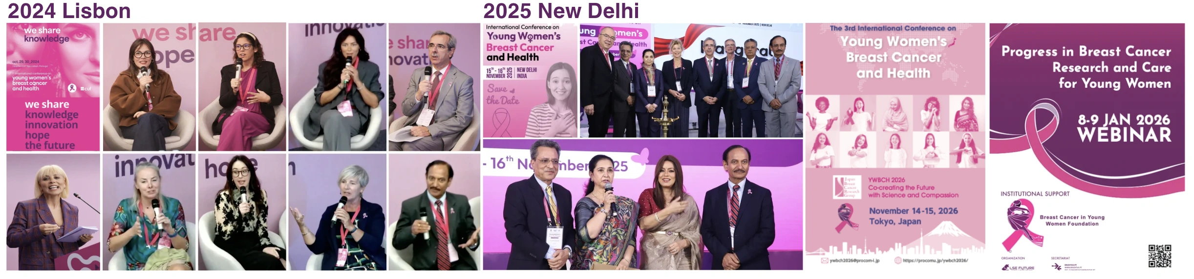 BCYW Foundation conferences: 2024 Lisbon, 2025 New Delhi, and the January 2026 webinar